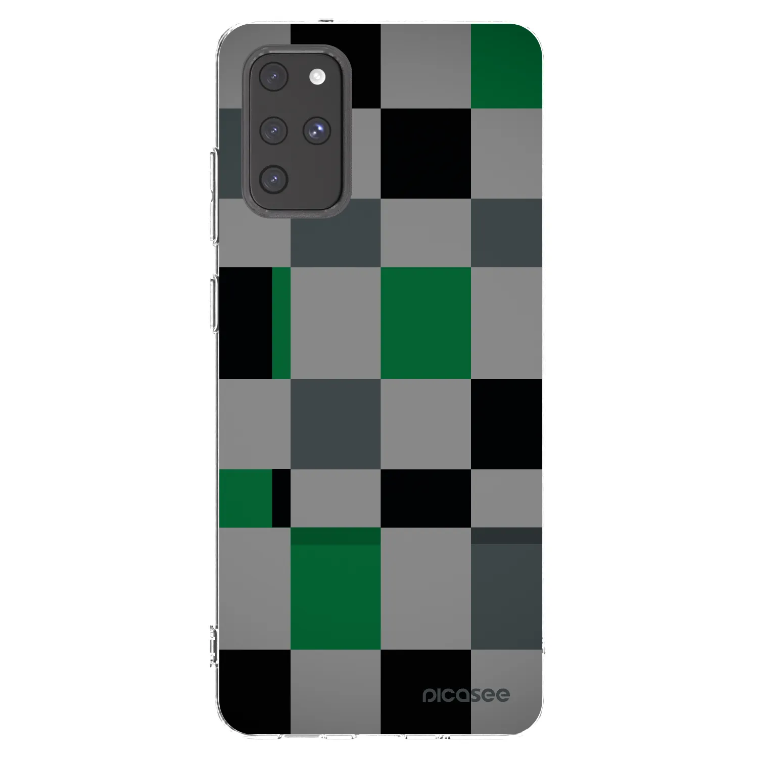 Picasee silikonový průhledný obal pro Samsung Galaxy S20+ G985F - Block Grid