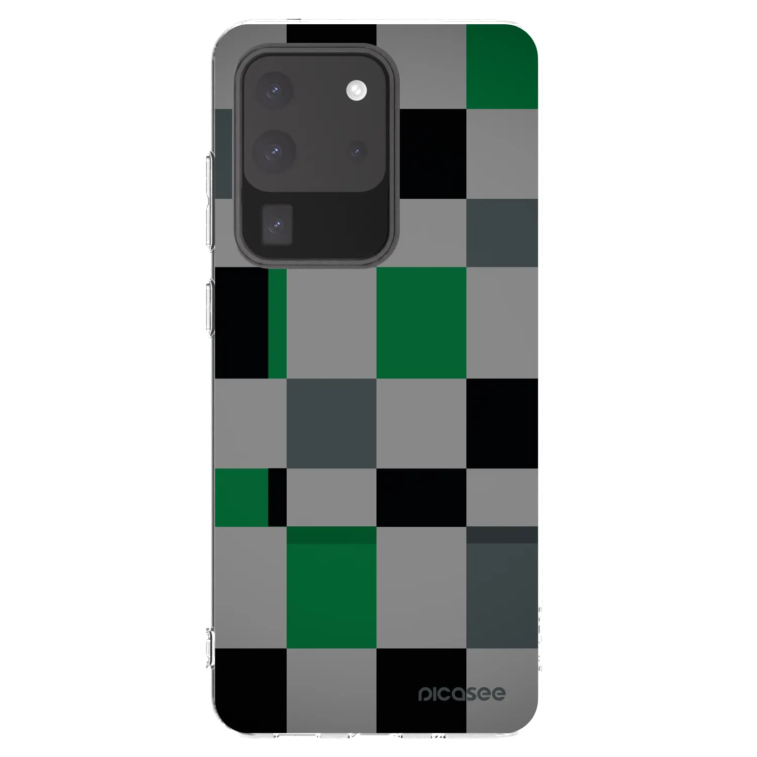 Picasee silikonový průhledný obal pro Samsung Galaxy S20 Ultra 5G G988F - Block Grid