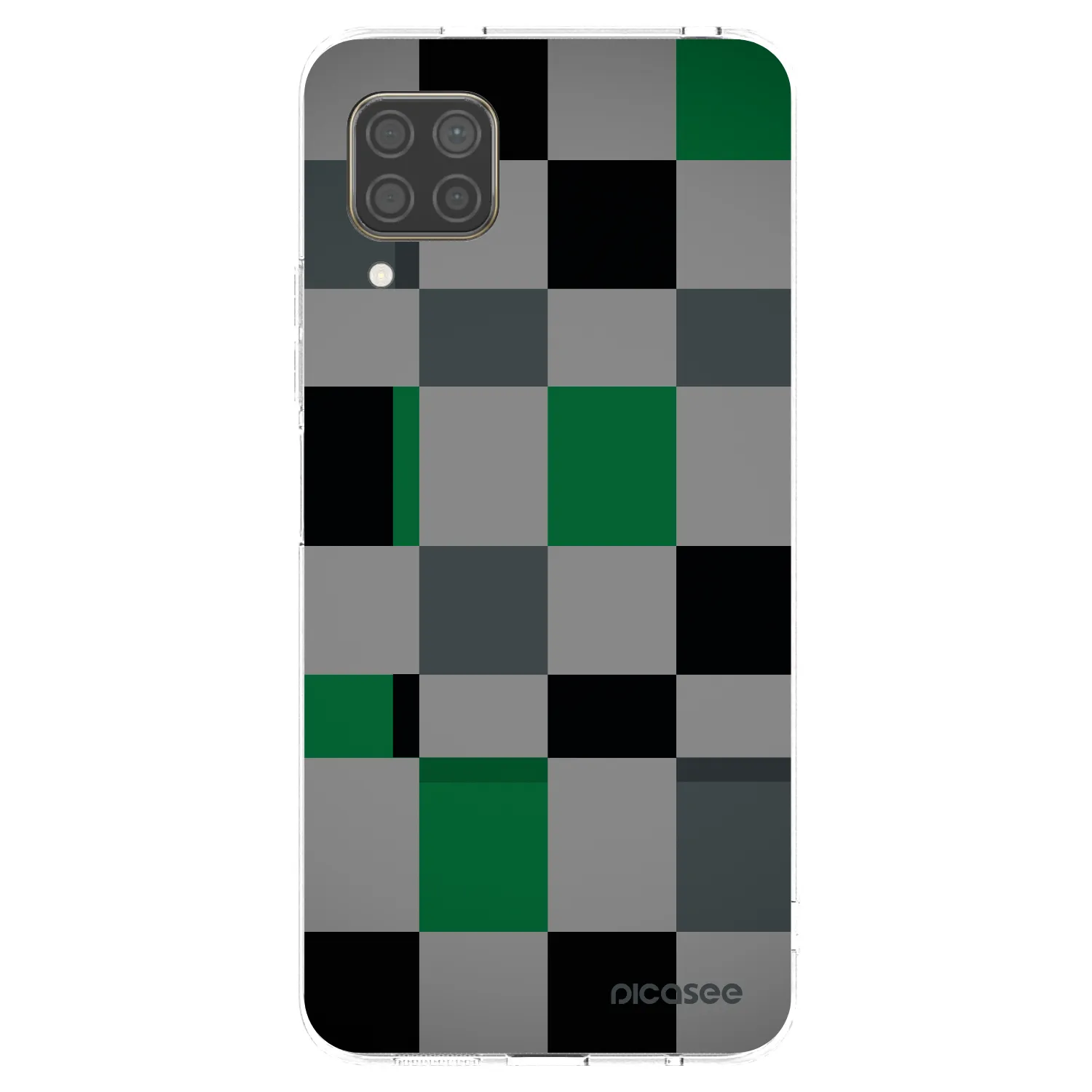 Picasee silikonový průhledný obal pro Huawei P40 Lite - Block Grid