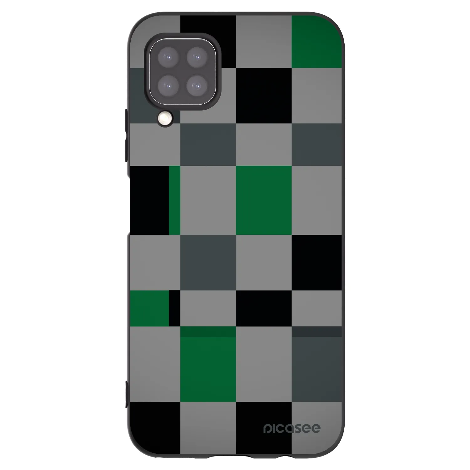Picasee silikonový černý obal pro Huawei P40 Lite - Block Grid