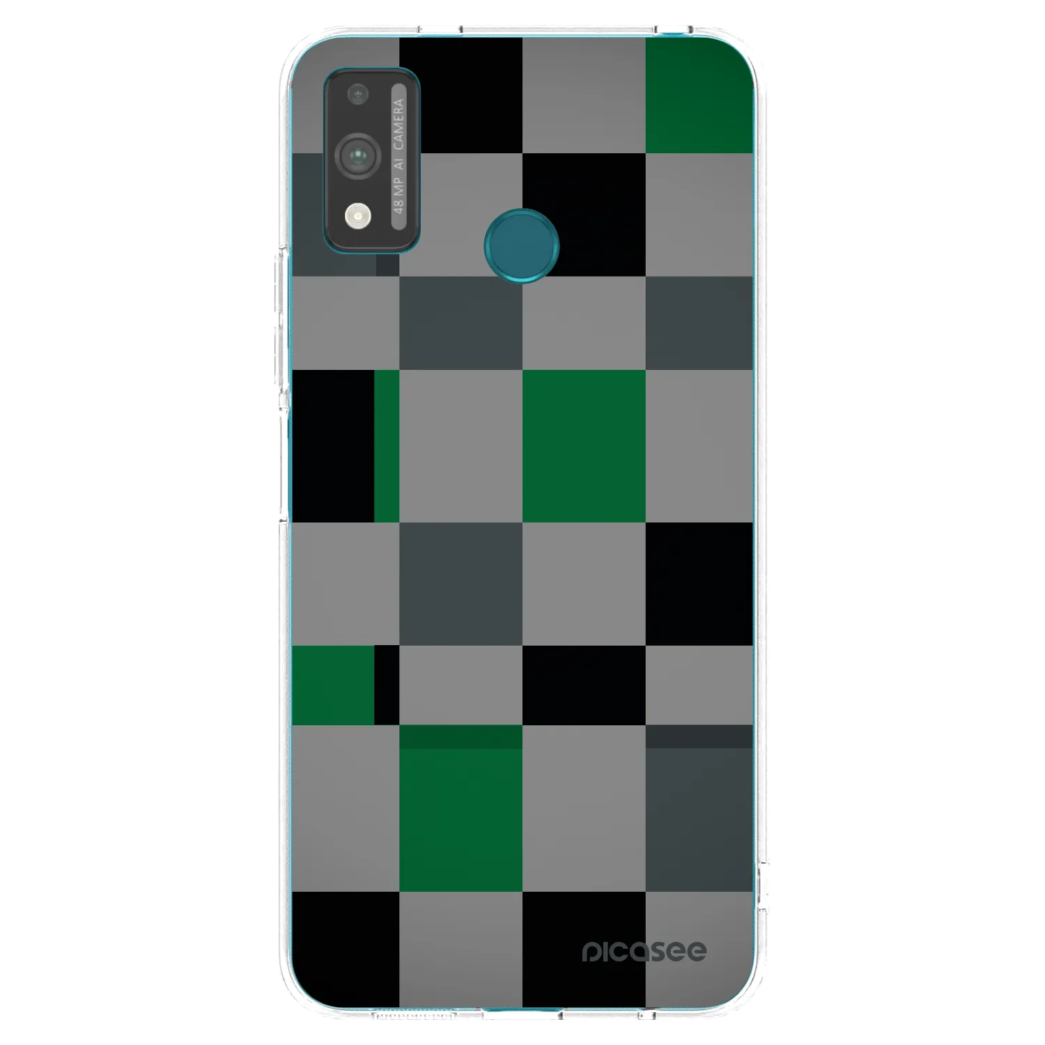 Picasee silikonový průhledný obal pro Honor 9X Lite - Block Grid