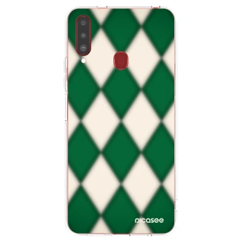 Picasee silikonový průhledný obal pro Samsung Galaxy A20s - Emerald Diamond