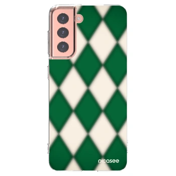 Picasee silikonový průhledný obal pro Samsung Galaxy S21 5G G991B - Emerald Diamond