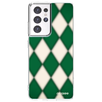 Picasee silikonový průhledný obal pro Samsung Galaxy S21 Ultra 5G G998B - Emerald Diamond
