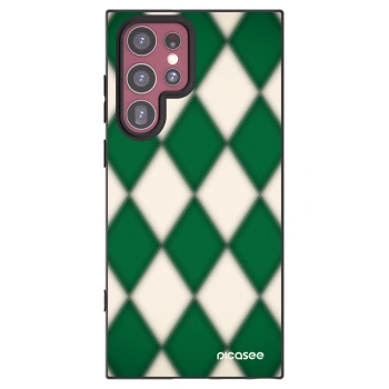 Picasee silikonový černý obal pro Samsung Galaxy S22 Ultra 5G - Emerald Diamond
