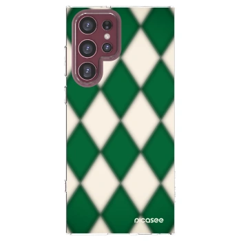 Picasee silikonový průhledný obal pro Samsung Galaxy S22 Ultra 5G - Emerald Diamond