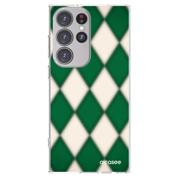 Picasee silikonový průhledný obal pro Samsung Galaxy S23 Ultra 5G - Emerald Diamond