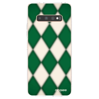 Picasee silikonový průhledný obal pro Samsung Galaxy S10 Plus G975 - Emerald Diamond
