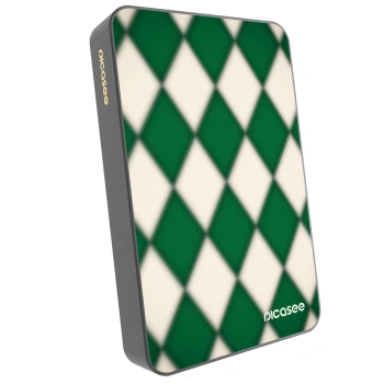 Picasee Powerbanka s MagSafe 10 000 mAh Šedá - Emerald Diamond