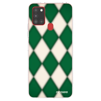 Picasee silikonový průhledný obal pro Samsung Galaxy A21s - Emerald Diamond