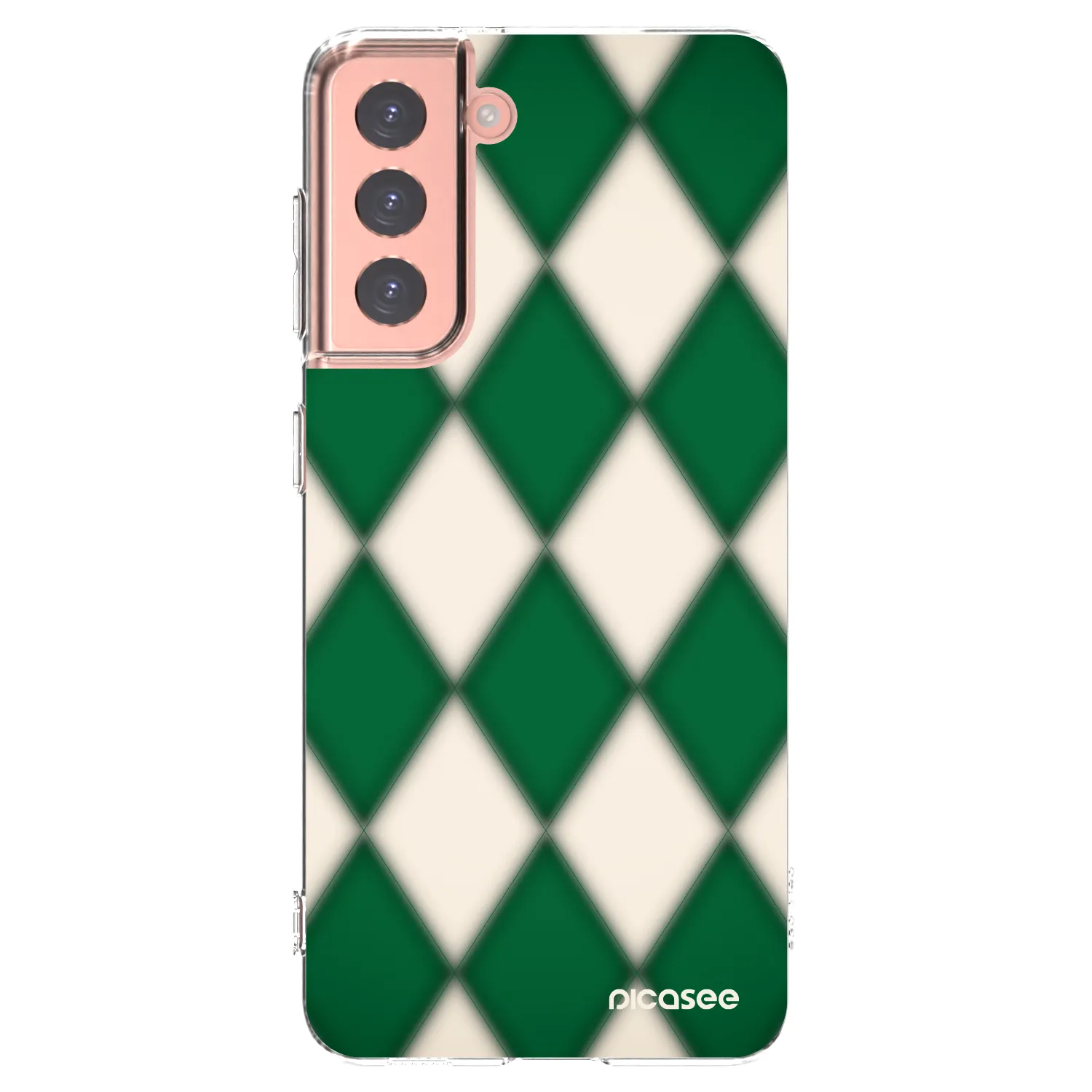 Picasee silikonový průhledný obal pro Samsung Galaxy S21 5G G991B - Emerald Diamond