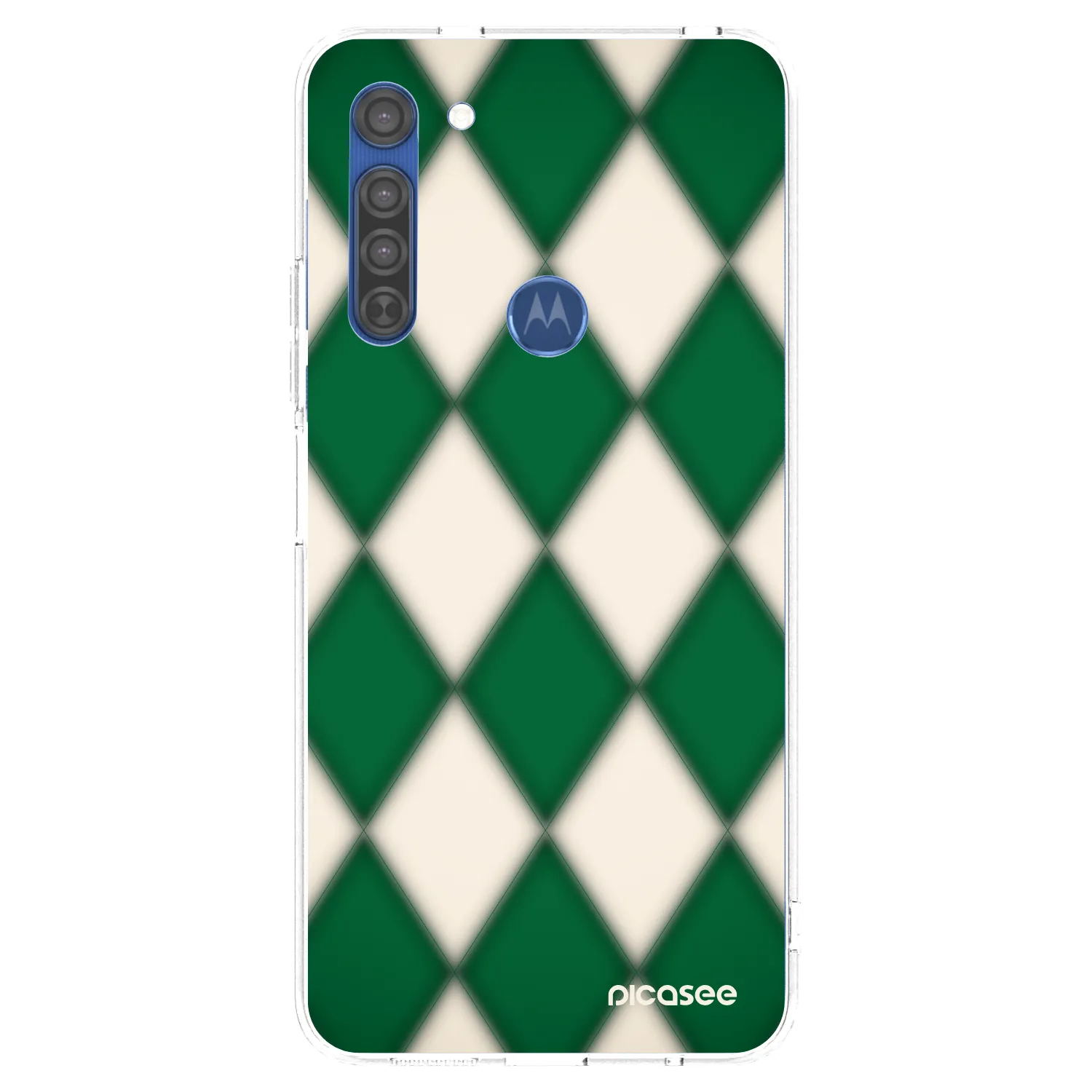 Picasee silikonový průhledný obal pro Motorola Moto G8 - Emerald Diamond