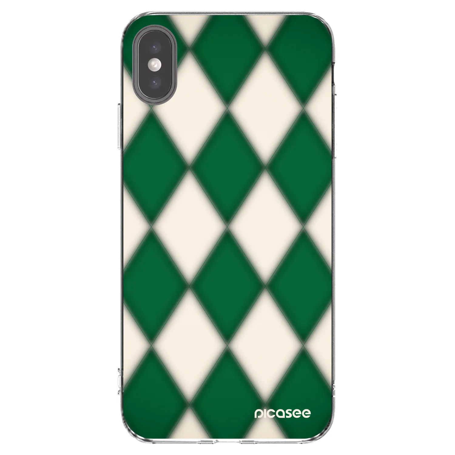 Picasee silikonový průhledný obal pro Apple iPhone XS Max - Emerald Diamond