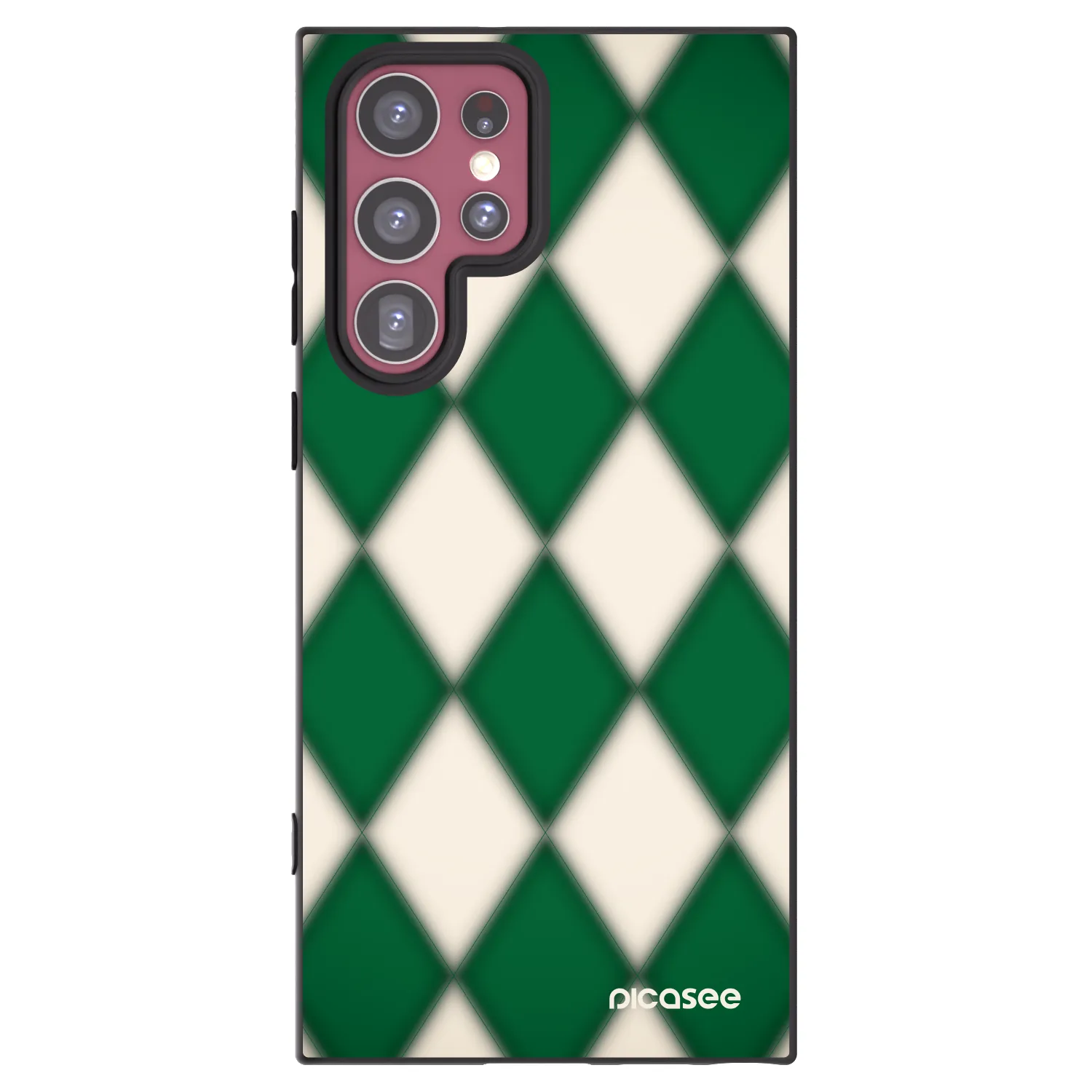 Picasee silikonový černý obal pro Samsung Galaxy S22 Ultra 5G - Emerald Diamond