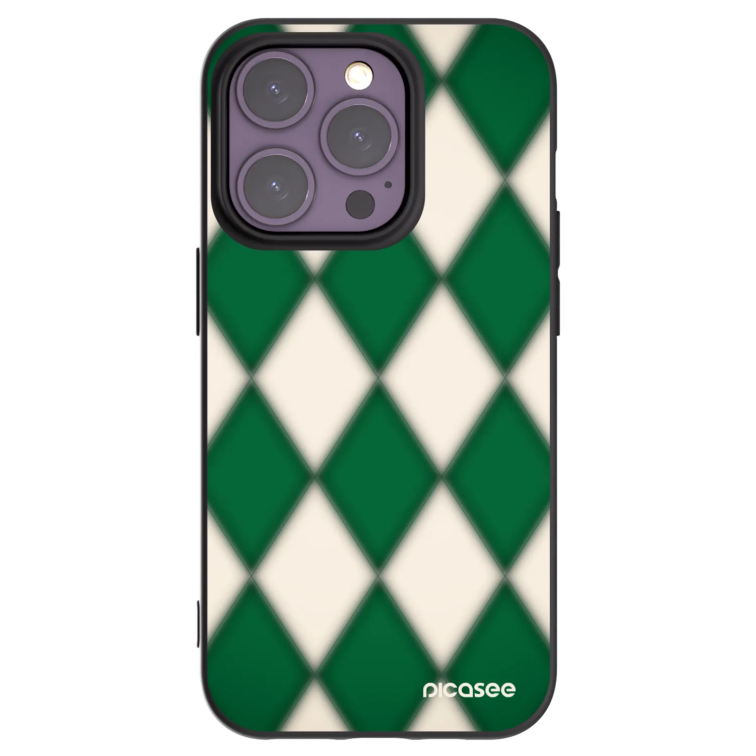 Picasee silikonový černý obal pro Apple iPhone 14 Pro - Emerald Diamond