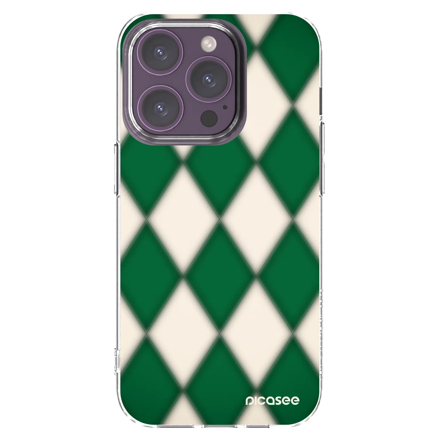 Picasee silikonový průhledný obal pro Apple iPhone 14 Pro - Emerald Diamond