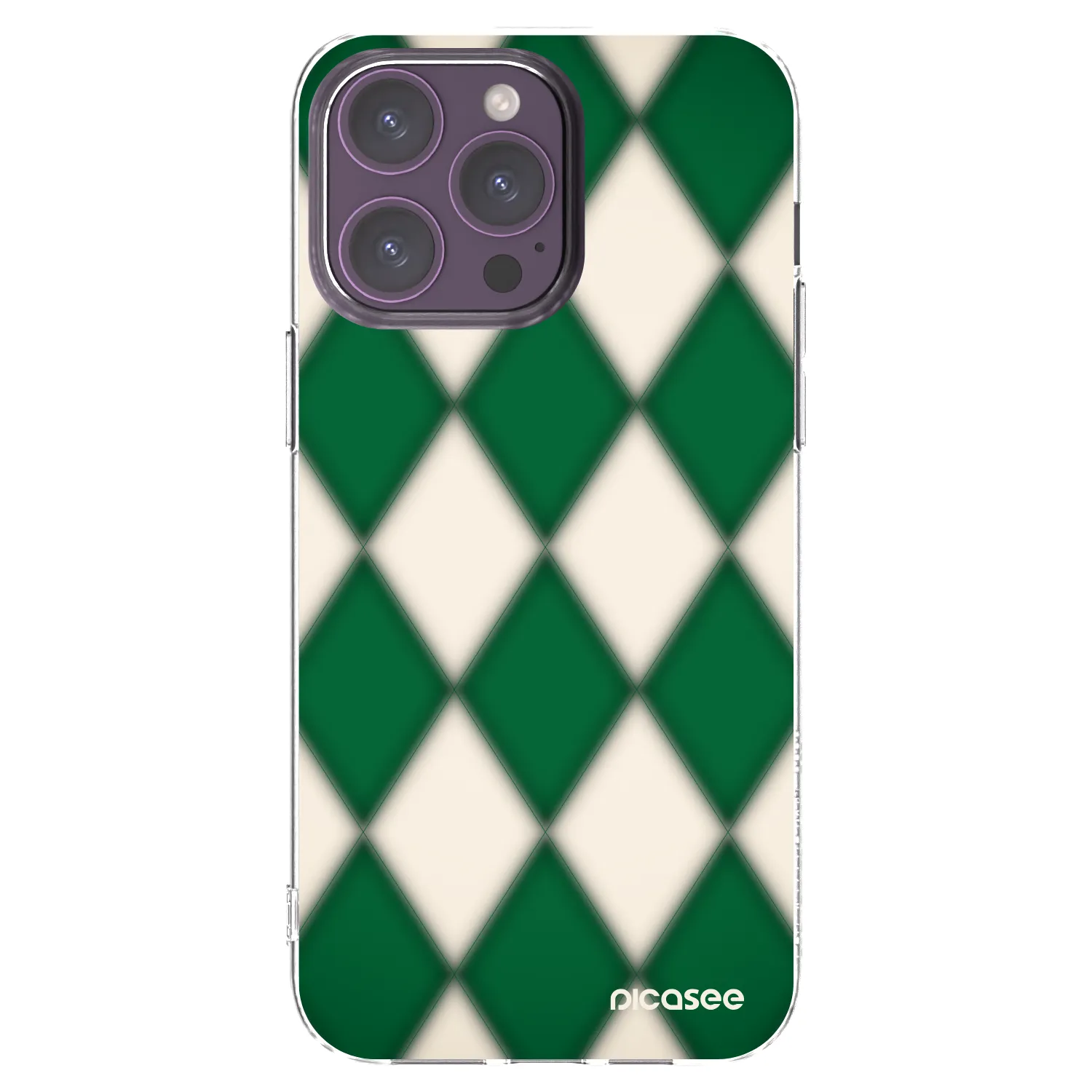 Picasee silikonový průhledný obal pro Apple iPhone 14 Pro Max - Emerald Diamond