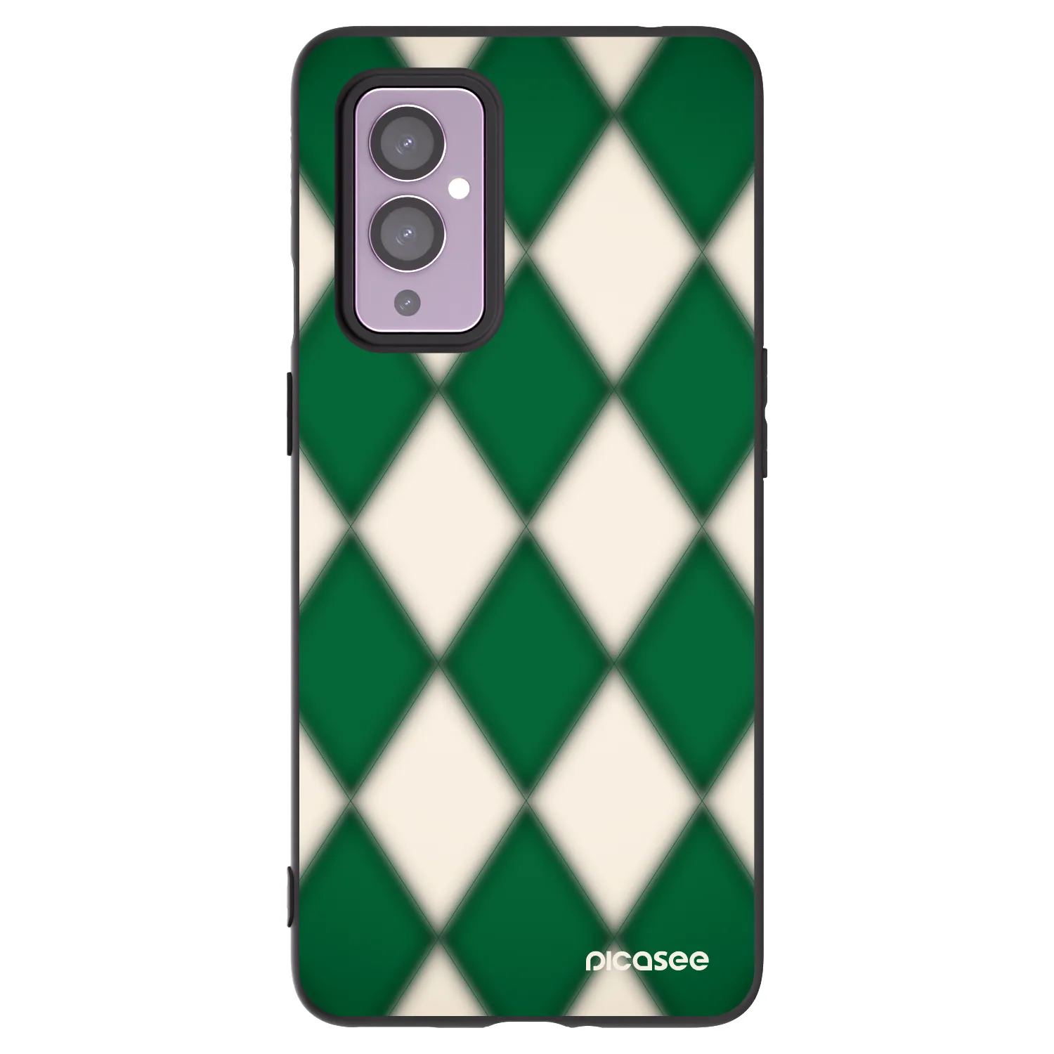Picasee silikonový černý obal pro OnePlus 9 - Emerald Diamond