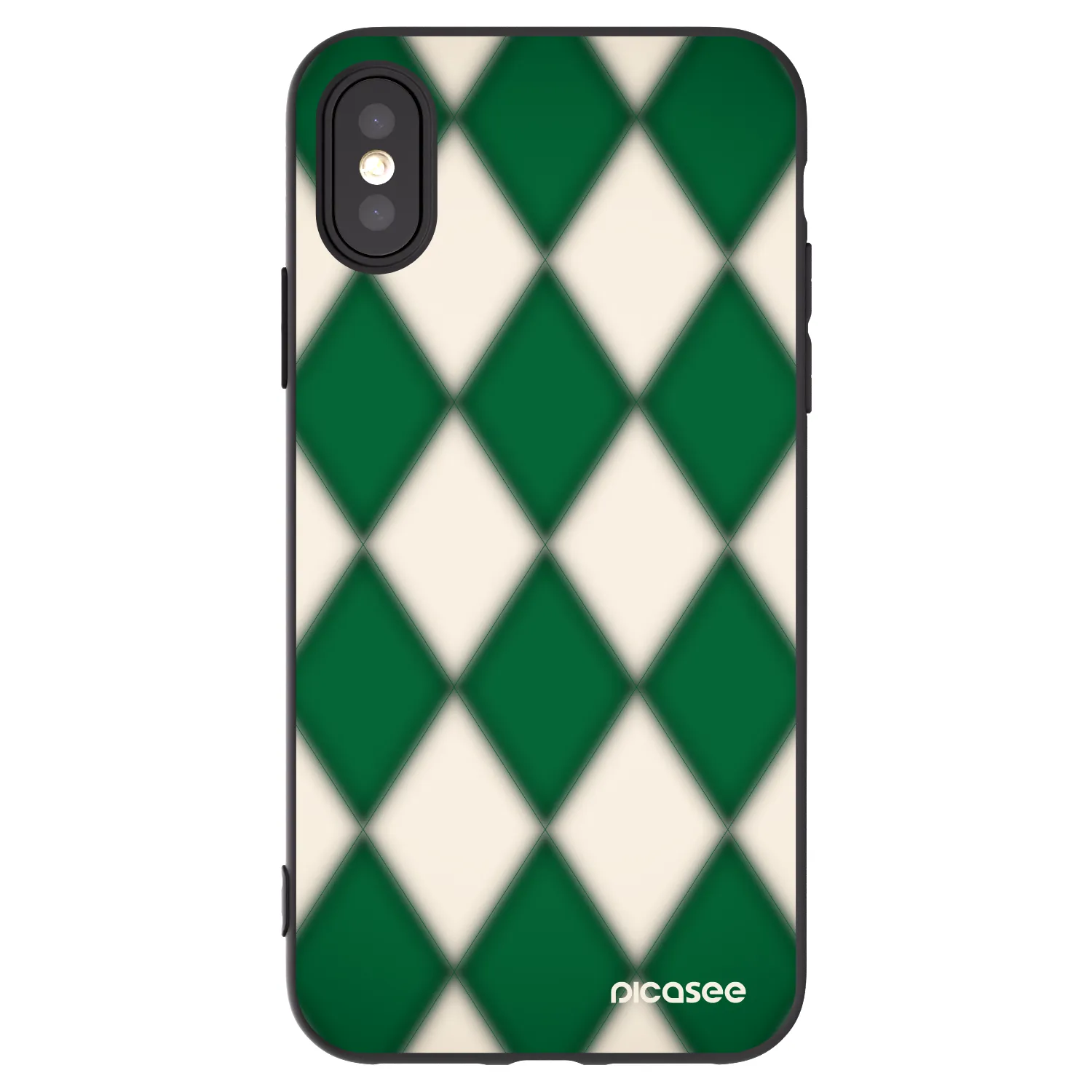 Picasee silikonový černý obal pro Apple iPhone X/XS - Emerald Diamond