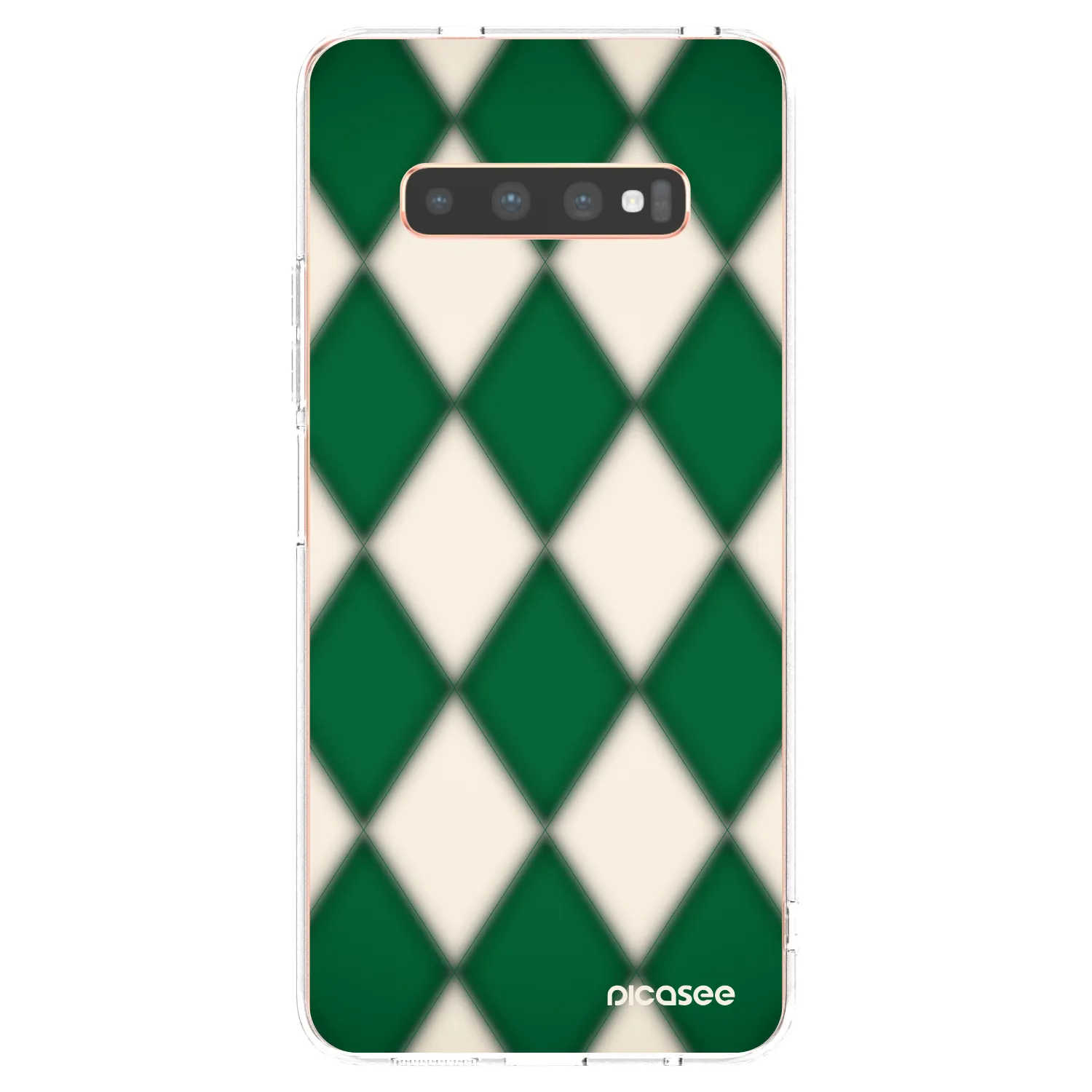 Picasee silikonový průhledný obal pro Samsung Galaxy S10 Plus G975 - Emerald Diamond