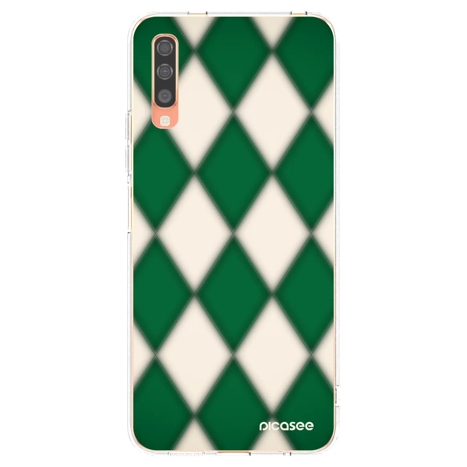 Picasee silikonový průhledný obal pro Samsung Galaxy A70 A705F - Emerald Diamond