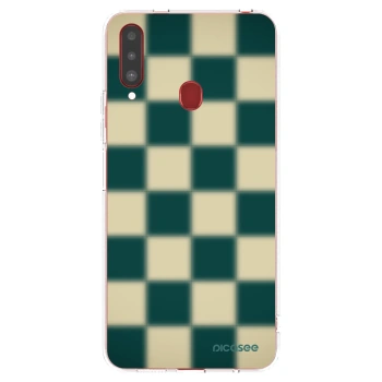 Picasee silikonový průhledný obal pro Samsung Galaxy A20s - Shadow Chess