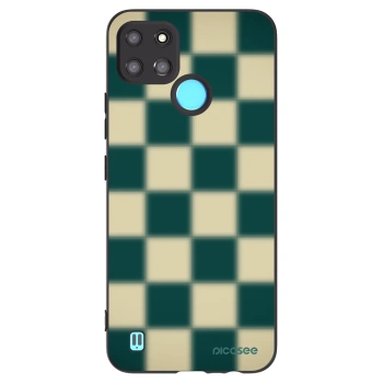 Picasee silikonový černý obal pro Realme C21Y - Shadow Chess