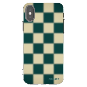 Picasee silikonový průhledný obal pro Apple iPhone X/XS - Shadow Chess