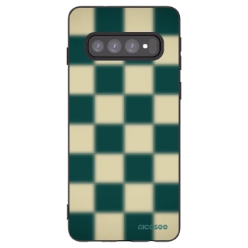 Picasee silikonový černý obal pro Samsung Galaxy S10 G973 - Shadow Chess