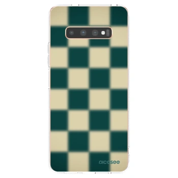 Picasee silikonový průhledný obal pro Samsung Galaxy S10 Plus G975 - Shadow Chess