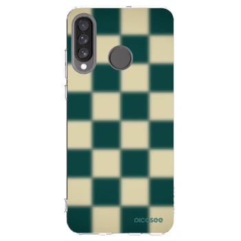 Picasee silikonový průhledný obal pro Huawei P30 Lite - Shadow Chess