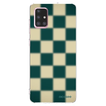 Picasee silikonový průhledný obal pro Samsung Galaxy A71 A715F - Shadow Chess