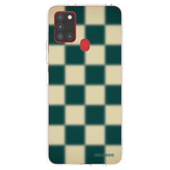 Picasee silikonový průhledný obal pro Samsung Galaxy A21s - Shadow Chess