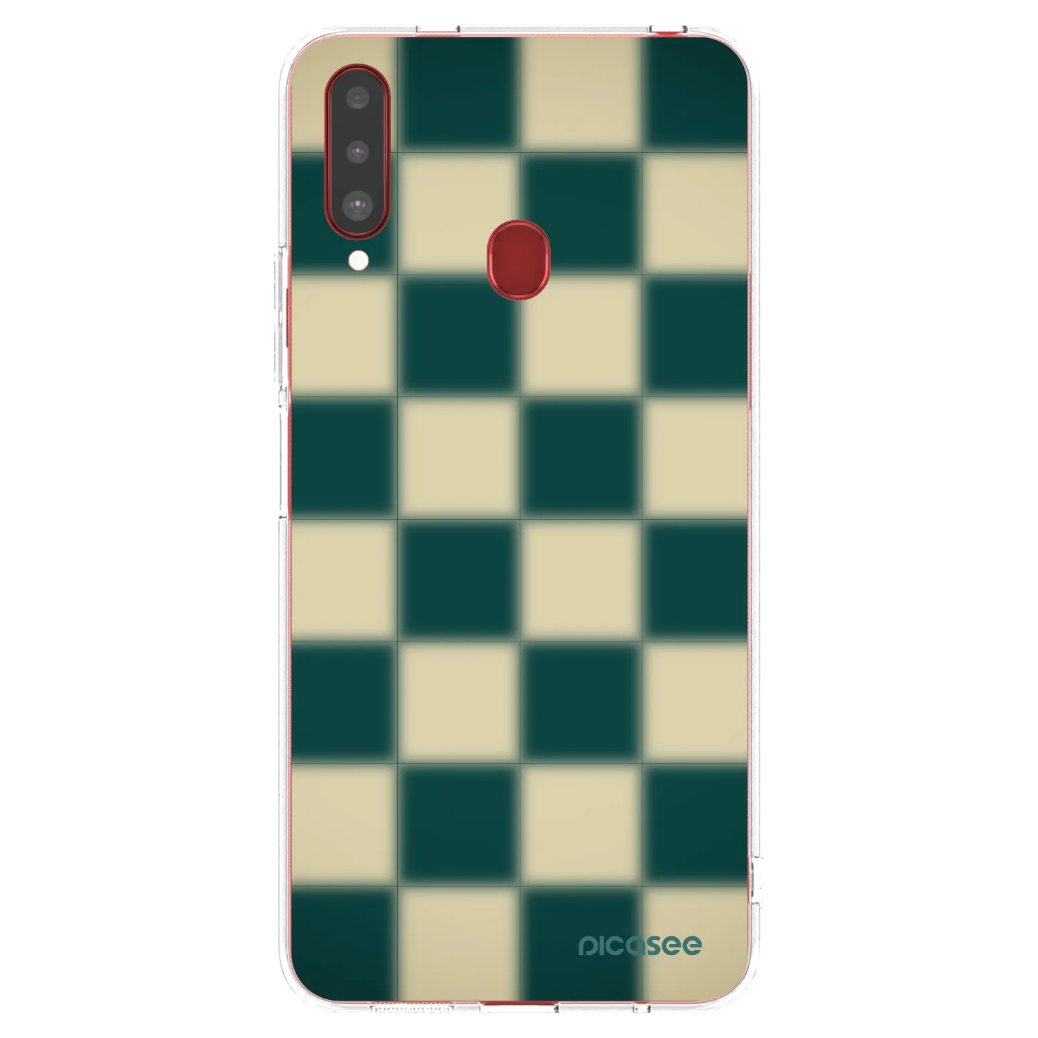 Picasee silikonový průhledný obal pro Samsung Galaxy A20s - Shadow Chess