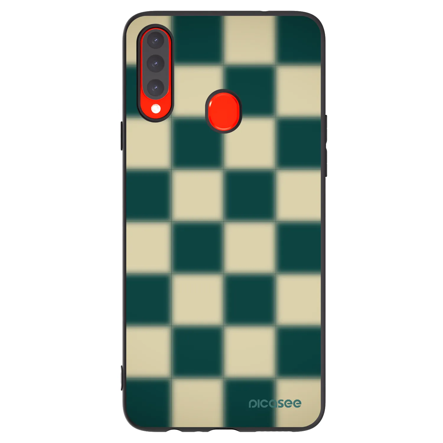Picasee silikonový černý obal pro Samsung Galaxy A20s - Shadow Chess