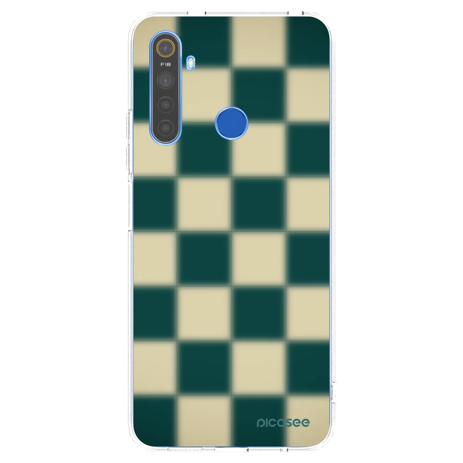 Picasee silikonový průhledný obal pro Realme 5 - Shadow Chess