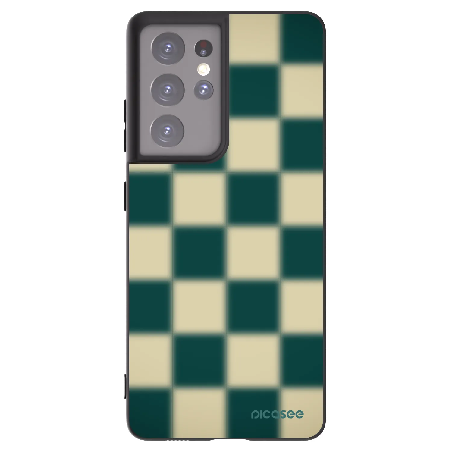 Picasee silikonový černý obal pro Samsung Galaxy S21 Ultra 5G G998B - Shadow Chess