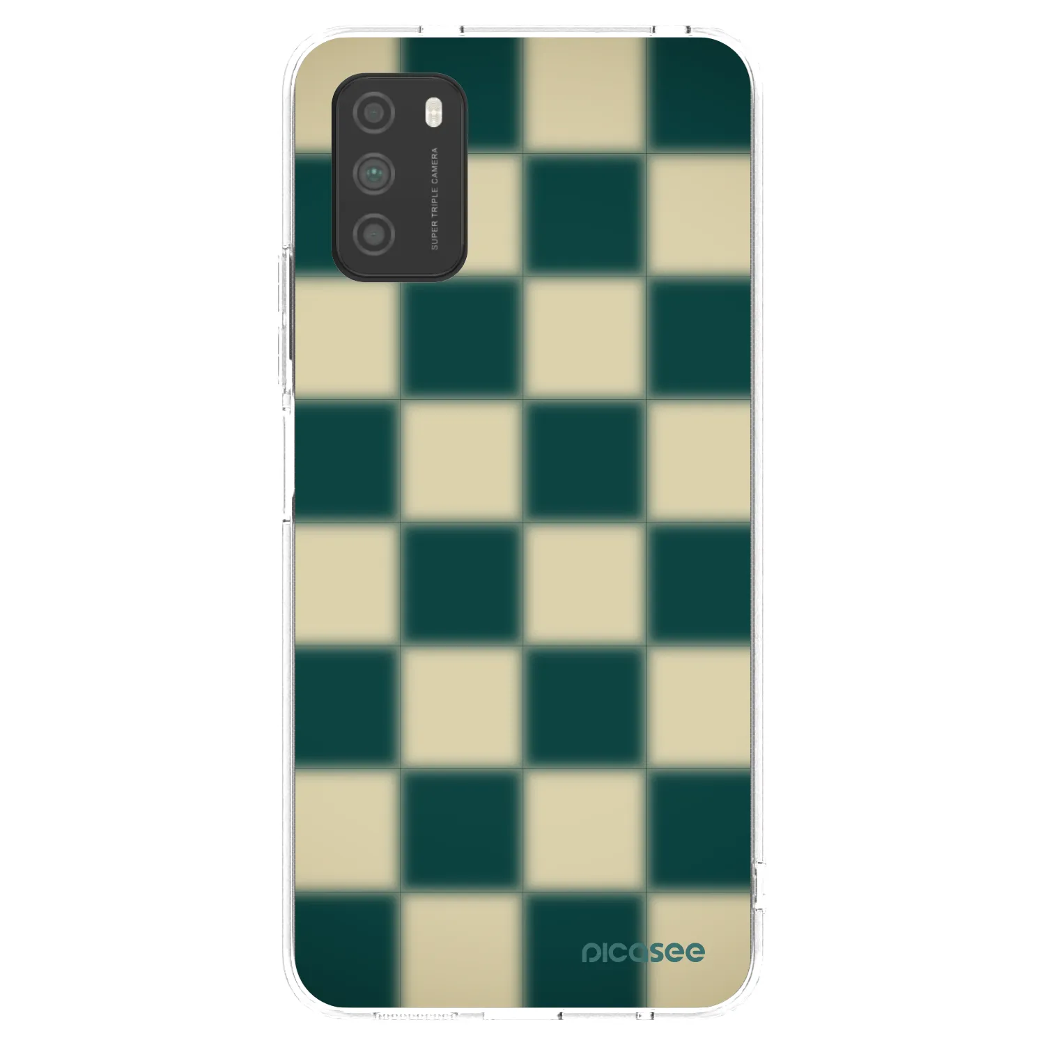 Picasee silikonový průhledný obal pro Xiaomi Poco M3 - Shadow Chess