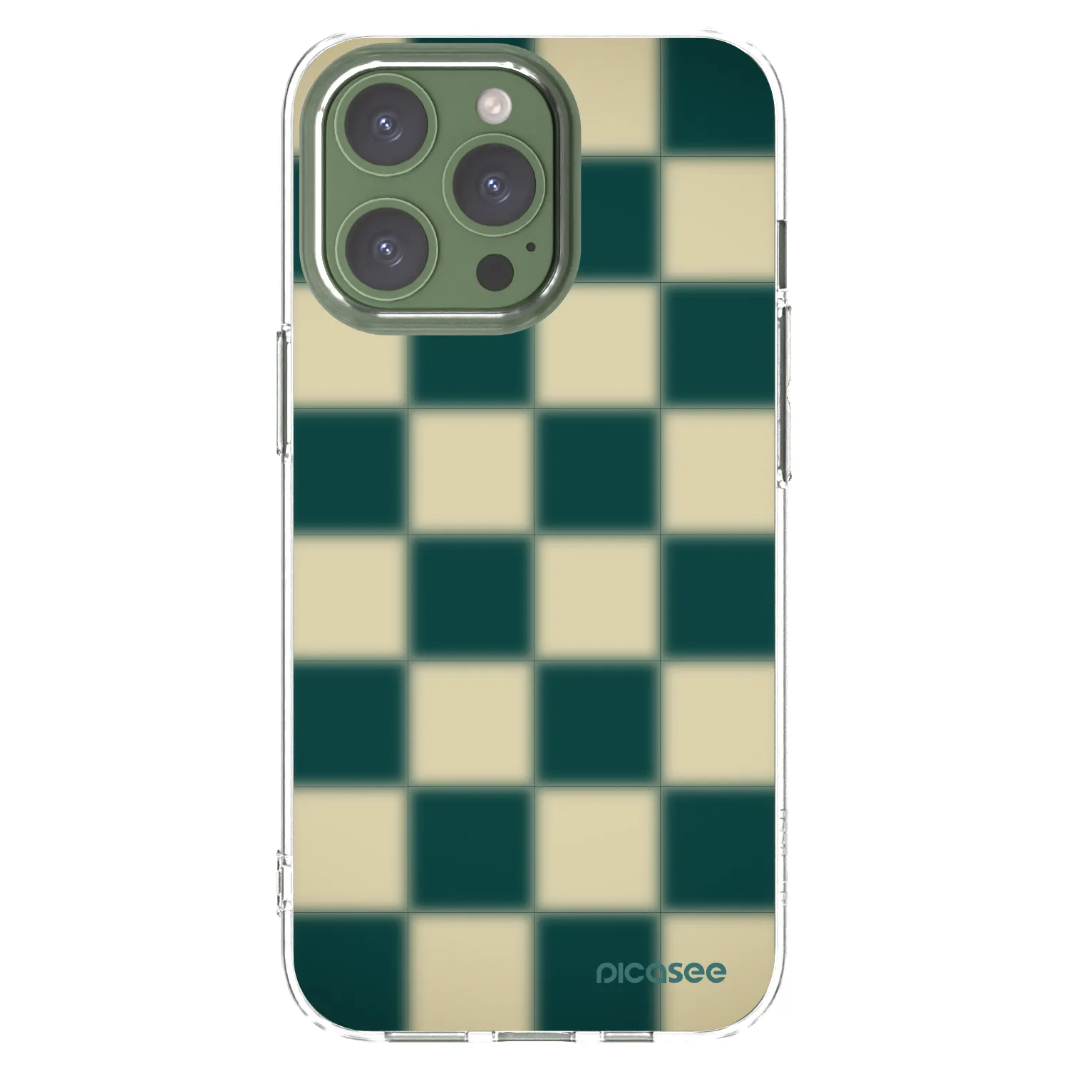 Picasee silikonový průhledný obal pro Apple iPhone 13 Pro - Shadow Chess