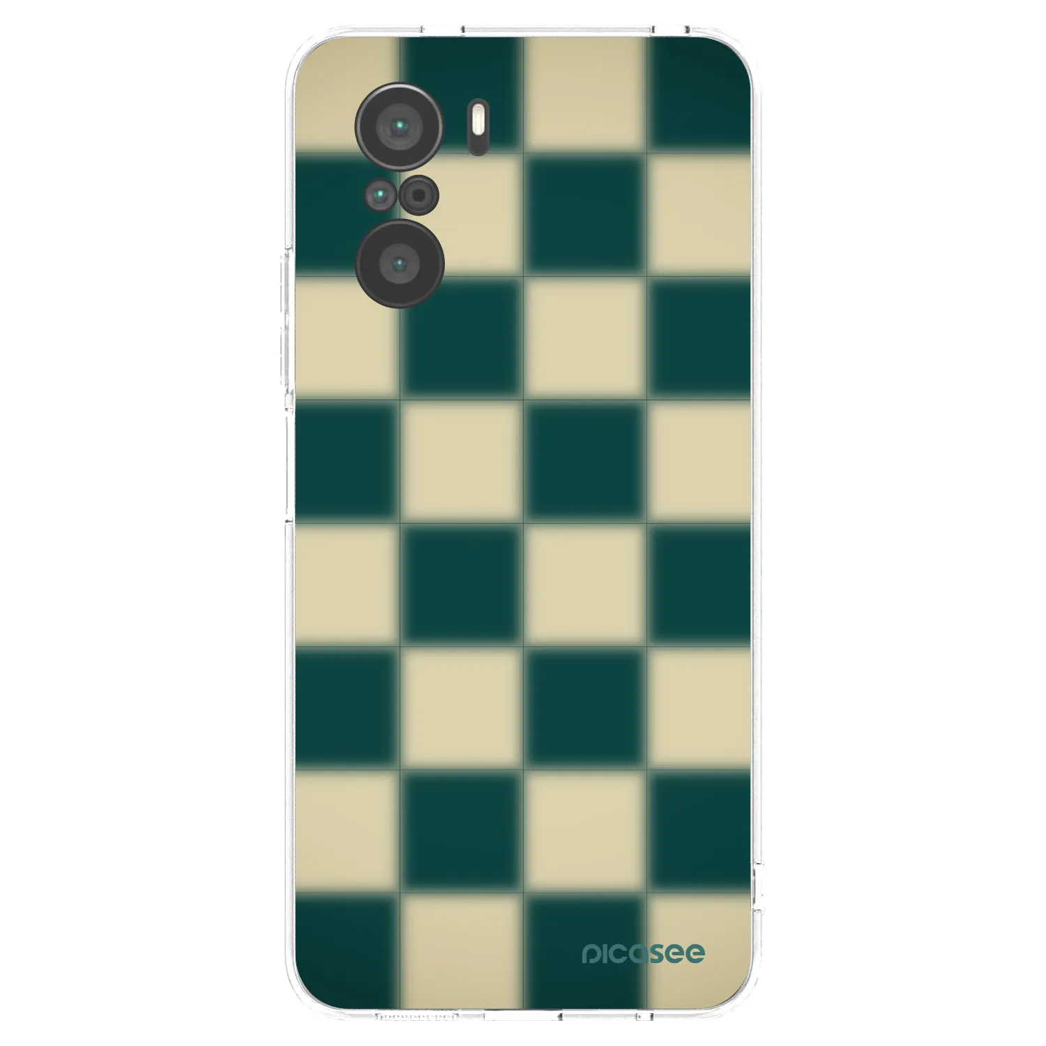 Picasee silikonový průhledný obal pro Xiaomi Poco F3 - Shadow Chess