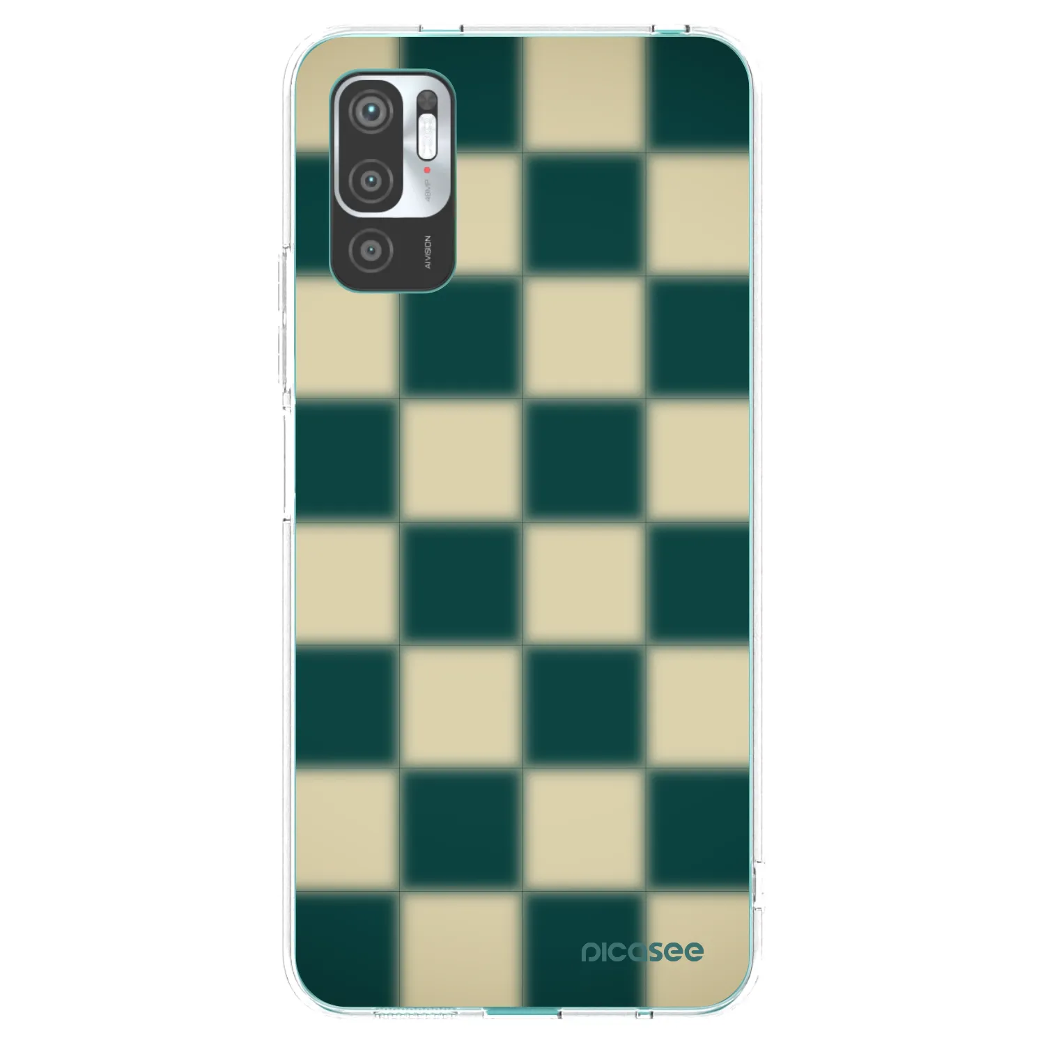 Picasee silikonový průhledný obal pro Xiaomi Redmi Note 10 5G - Shadow Chess