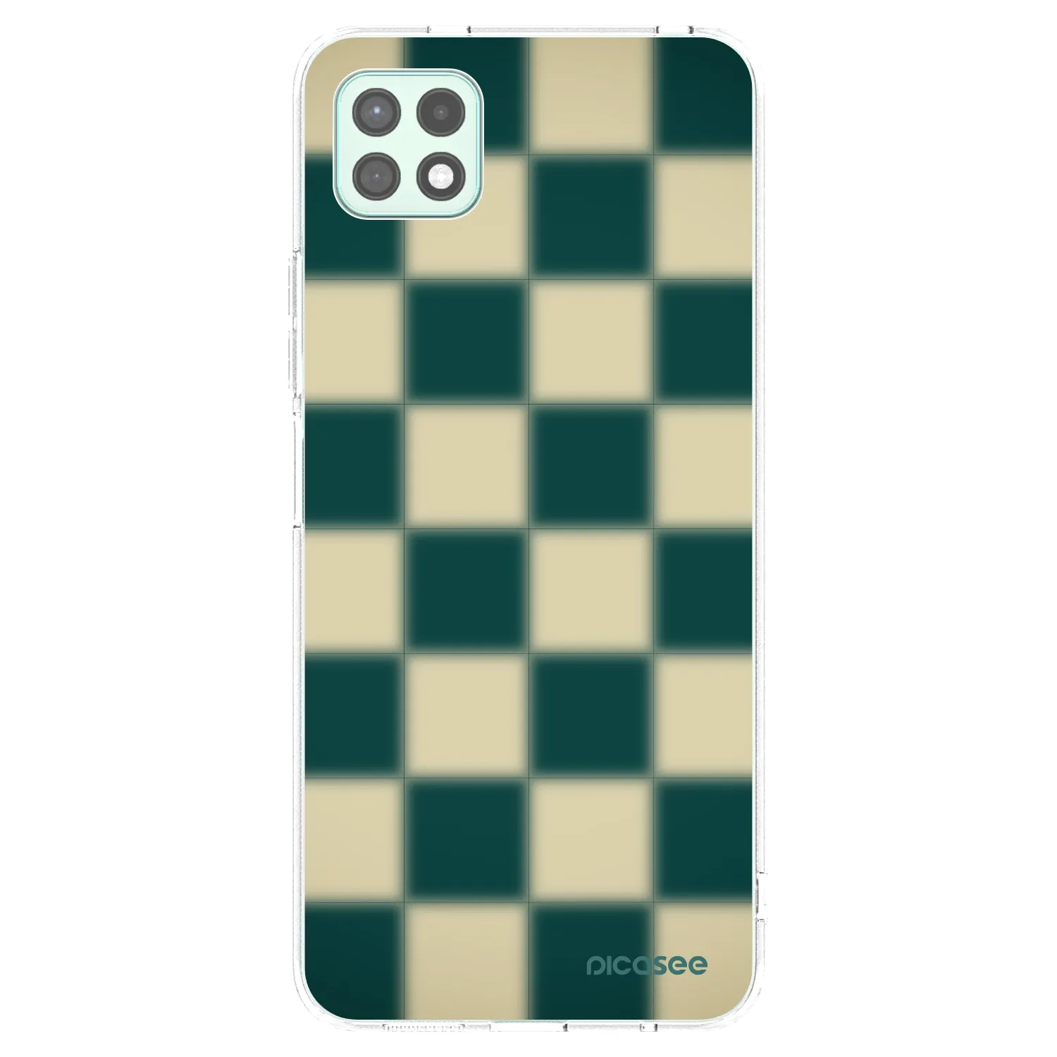 Picasee silikonový průhledný obal pro Samsung Galaxy A22 A226B 5G - Shadow Chess
