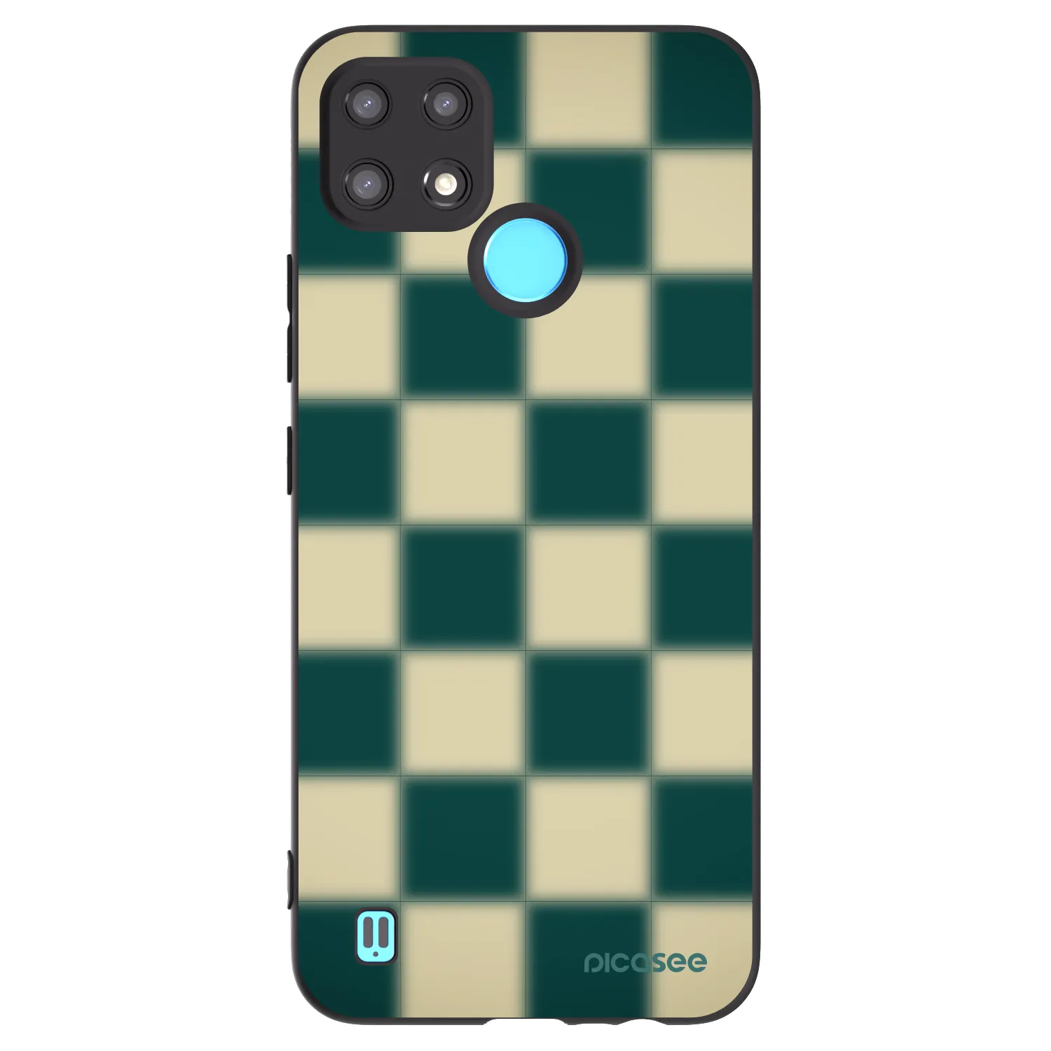 Picasee silikonový černý obal pro Realme C21 - Shadow Chess