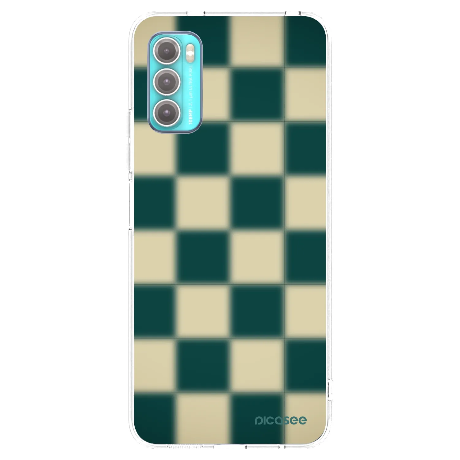 Picasee silikonový průhledný obal pro Motorola Moto G60 - Shadow Chess