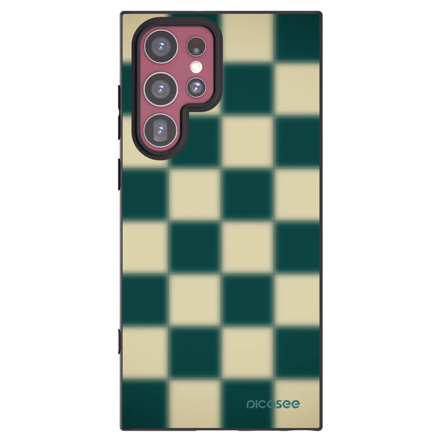 Picasee silikonový černý obal pro Samsung Galaxy S22 Ultra 5G - Shadow Chess