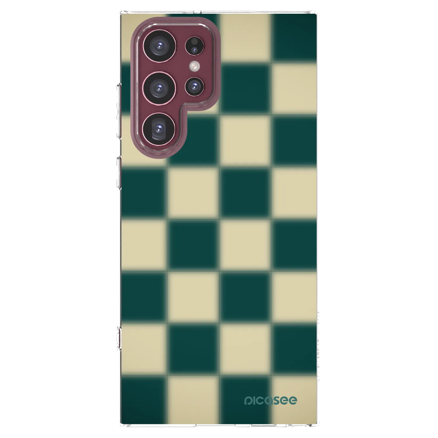 Picasee silikonový průhledný obal pro Samsung Galaxy S22 Ultra 5G - Shadow Chess