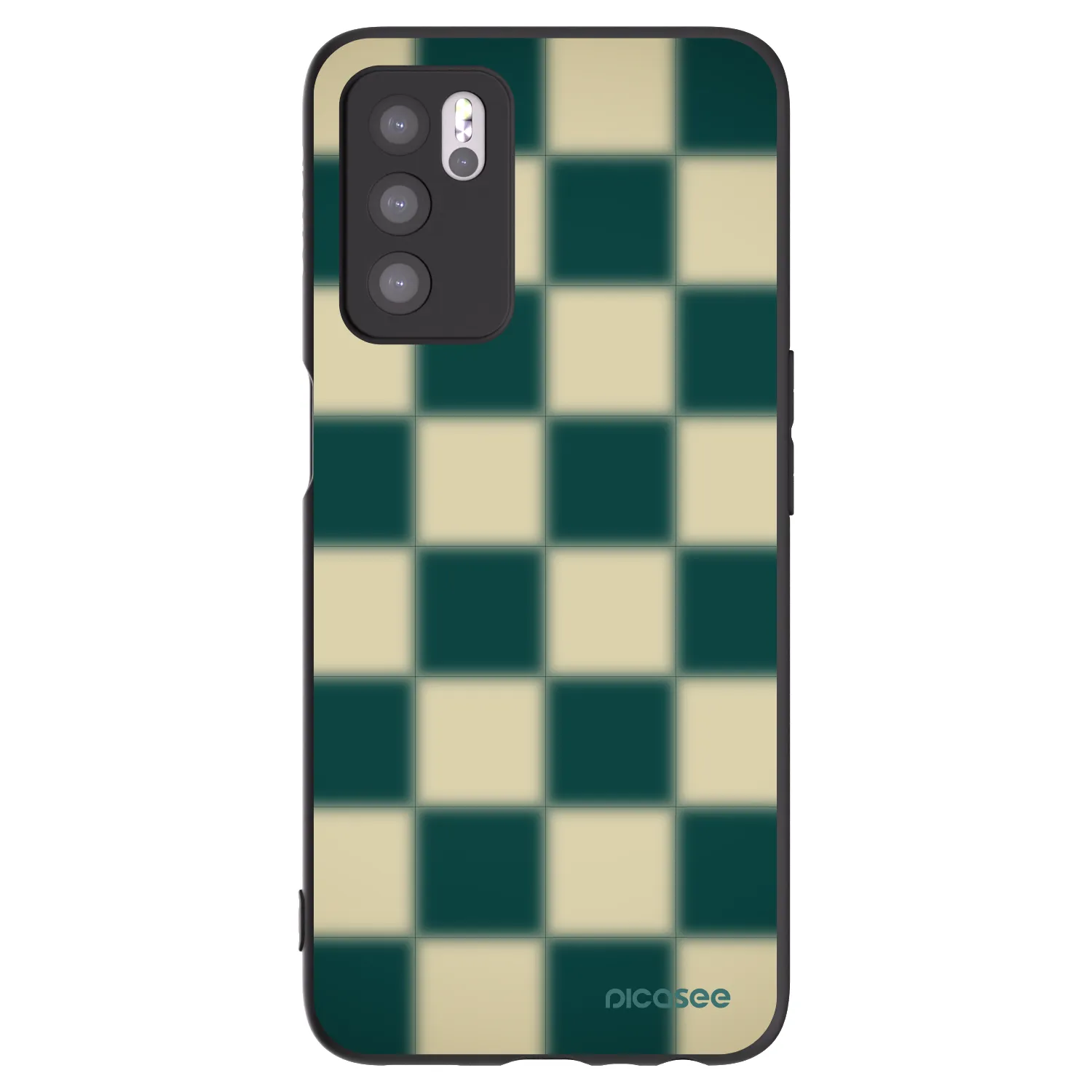 Picasee silikonový černý obal pro OPPO A16s - Shadow Chess