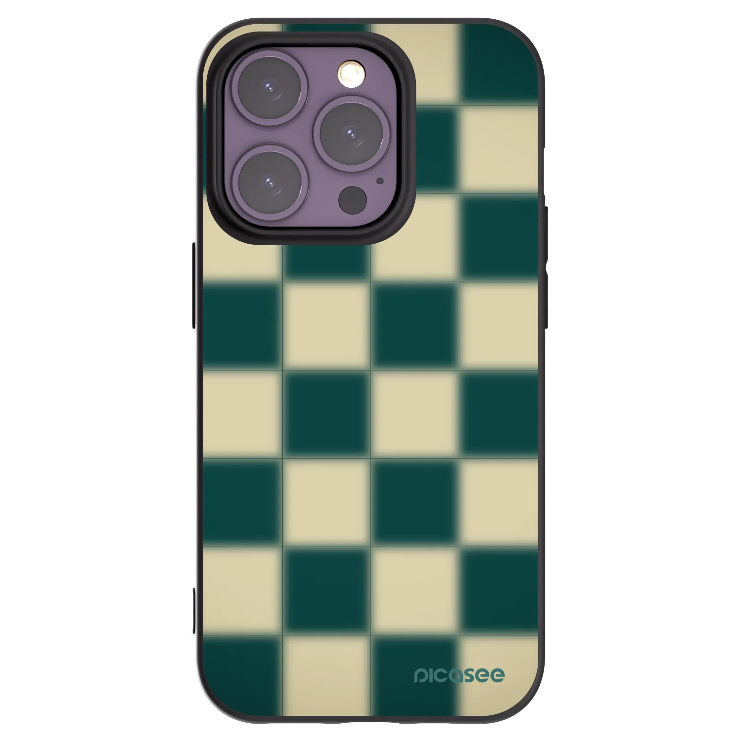 Picasee silikonový černý obal pro Apple iPhone 14 Pro - Shadow Chess