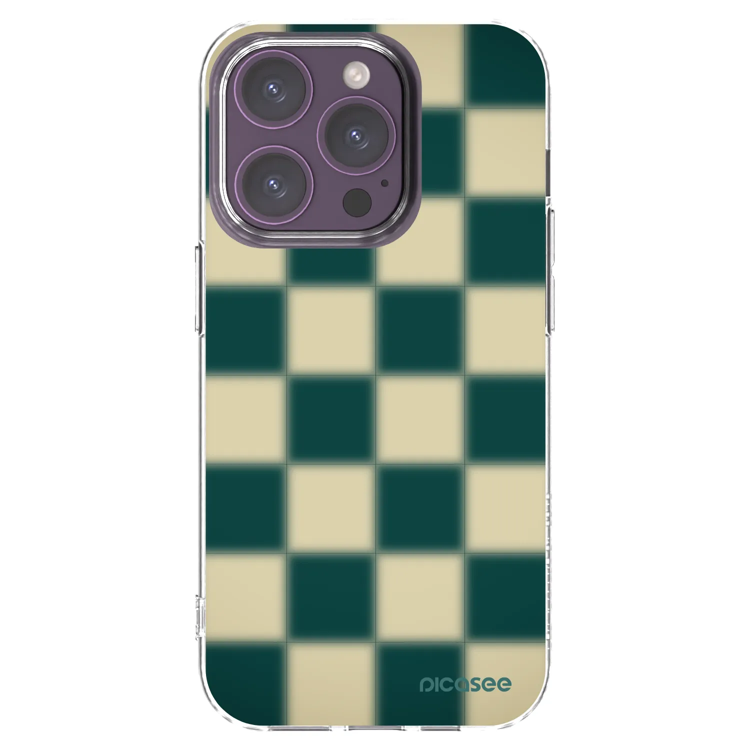 Picasee silikonový průhledný obal pro Apple iPhone 14 Pro - Shadow Chess