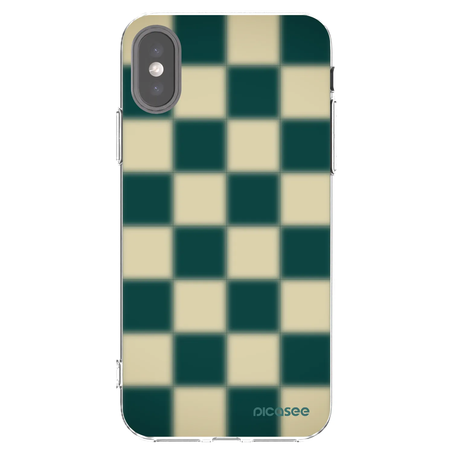 Picasee silikonový průhledný obal pro Apple iPhone X/XS - Shadow Chess